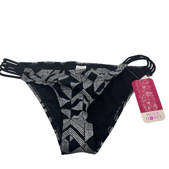 Hula Honey Other - Hula Honey Womens Size L Bikini Bottom Black White Print New With Tags